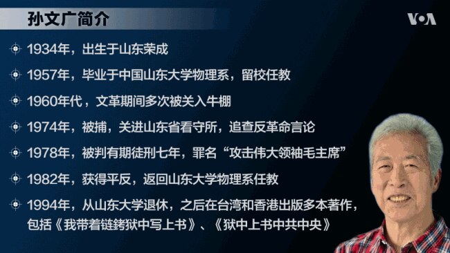 山东大学退休教授孙文广曾三次以独立候选人身份参选基层人大代表，2018年8月在家中接受美国之音直播采访时与外界失联至今（资料照）