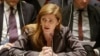 FILE - Ambassador Samantha Power, shown at a U.N. Security Council meeting last year, says the U.S. will force North Korean officials "into the spotlight" until they stop committing human rights abuses.