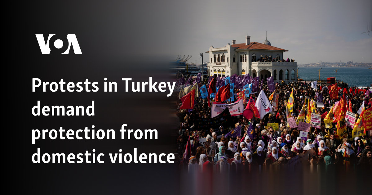 Protests in Turkey demand protection from domestic violence