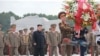 North Korean leader Kim Jong Un visits the Fatherland Liberation War Martyrs Cemetery to pay tribute to the fallen fighters of the Korean People's Army, during commemorations to mark the 62nd anniversary of the end of the 1950-53 Korean War in this undate
