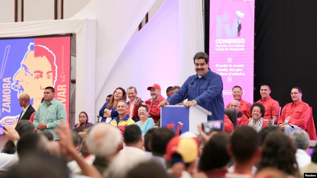 El presidente de Venezuela, NicolÃ¡s Maduro, asiste a un plenario del Congreso del Partido Socialista Unido de Venezuela (PSUV) en Caracas, Venezuela, el 30 de julio de 2018. Foto: Palacio de Miraflores / a travÃ©s de REUTERS -