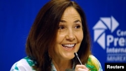 Mariela Castro, a lawmaker and director of the Cuban National Centre for Sex Education (CENESEX), National Assembly member and daughter of Cuba’s President Raul Castro, speaks during a news conference in Havana, Cuba, May 3, 2017. 