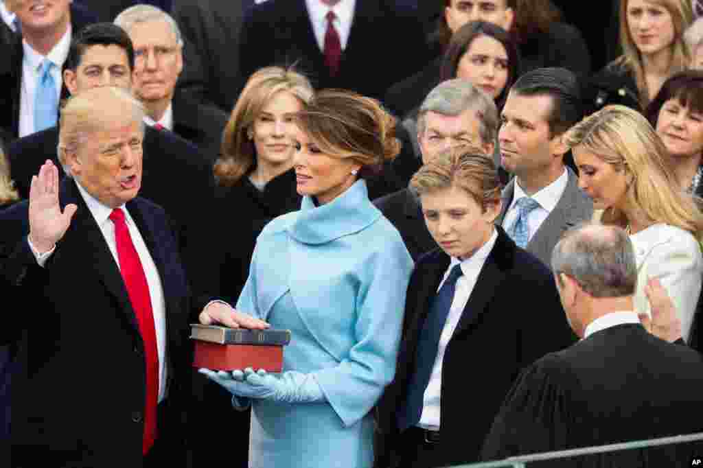 Donald Trump sworn in as new United States president.
