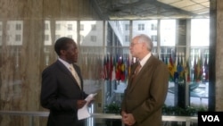 South Sudan in Focus' Washington host John Tanza and US Special Envoy for South Sudan and Sudan Donald Booth