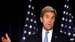 FILE - Secretary of State John Kerry speaks in New York. 