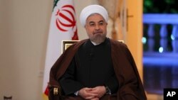하산 로하니 이란 대통령이 핵 협상을 앞두고 13일 텔레비전 연설을 가졌다.