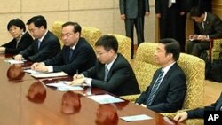 북-중 전략대화에 참석한 중국측 관계자들(자료사진)