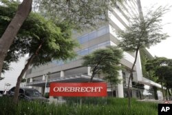 FILE - The Odebrecht headquarters are seen in Sao Paulo, Brazil, April 12, 2018.