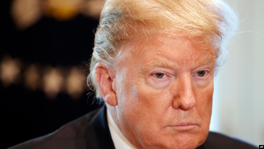 Prezidan Trump nan yon konferans pou laprès koe li t ap pale de fèmti gouvènman an. (Washington, mèkredi 16 janvye 2019).