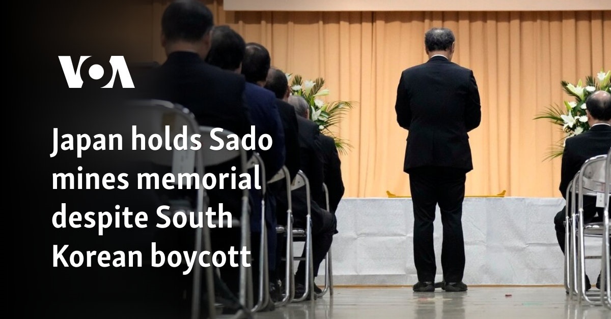 Japan holds Sado mines memorial despite South Korean boycott