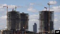 Zorlu Center, under construction - a mixed use project which will include five different functions for the first time in Turkey with the culture and art center, hotel, business center, shopping center and residences - is seen in the district of Zincirliku