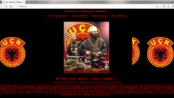 One of images uploaded by hackers to web site of Bosnian ministry of finance