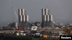 The Hinkley Point C nuclear power station site is seen near Bridgwater in Britain, Sept. 14, 2016. A French company has designed the nuclear reactor while a Chinese company is investing in the project.