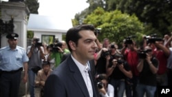 Alexis Tsipras, head of the Greek Radical Left Coalition (SYRIZA) 