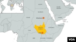 جنوبی سوڈان کا نقشہ