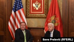 Montenegro - U.S. Secretary of State Mike Pompeo and Prime Minister of Montenegro Dusko Markovic, Podgorica, 4Oct2019