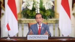 Presiden Joko Widodo menghadiri Konferensi Tingkat Tinggi (KTT) Perubahan Iklim atau Leaders Summit on Climate secara virtual dari Istana Kepresidenan Bogor, Kamis, 22 April 2021. (Foto: Biro Pers Istana Kepresidenan RI)