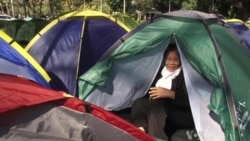Anti-government Protesters Camp in Downtown Bangkok