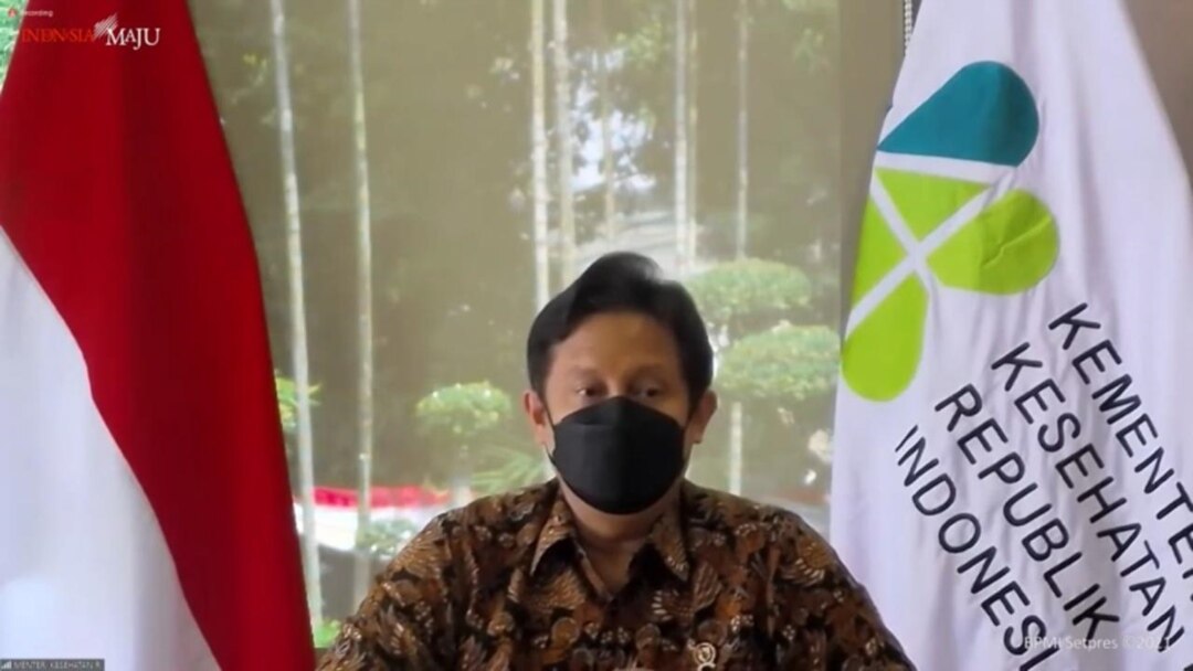 Menkes Budi Gunadi Sadikin dalam Telekonferensi Pers Usai Ratas di Jakarta, Jumat, 16 Juli 2021 mengatakan Presiden Imbau Masyarakat Untuk Perketat Prokes “5M” (Foto:VOA).