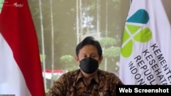 Menkes Budi Gunadi Sadikin dalam Telekonferensi Pers Usai Ratas di Jakarta, Jumat, 16 Juli 2021 mengatakan Presiden Imbau Masyarakat Untuk Perketat Prokes “5M” (Foto:VOA).