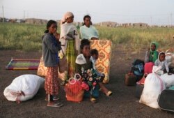 Pengungsi Etiopia di Wilayah Qadarif, timur Sudan, November 2020. (Foto: AP)