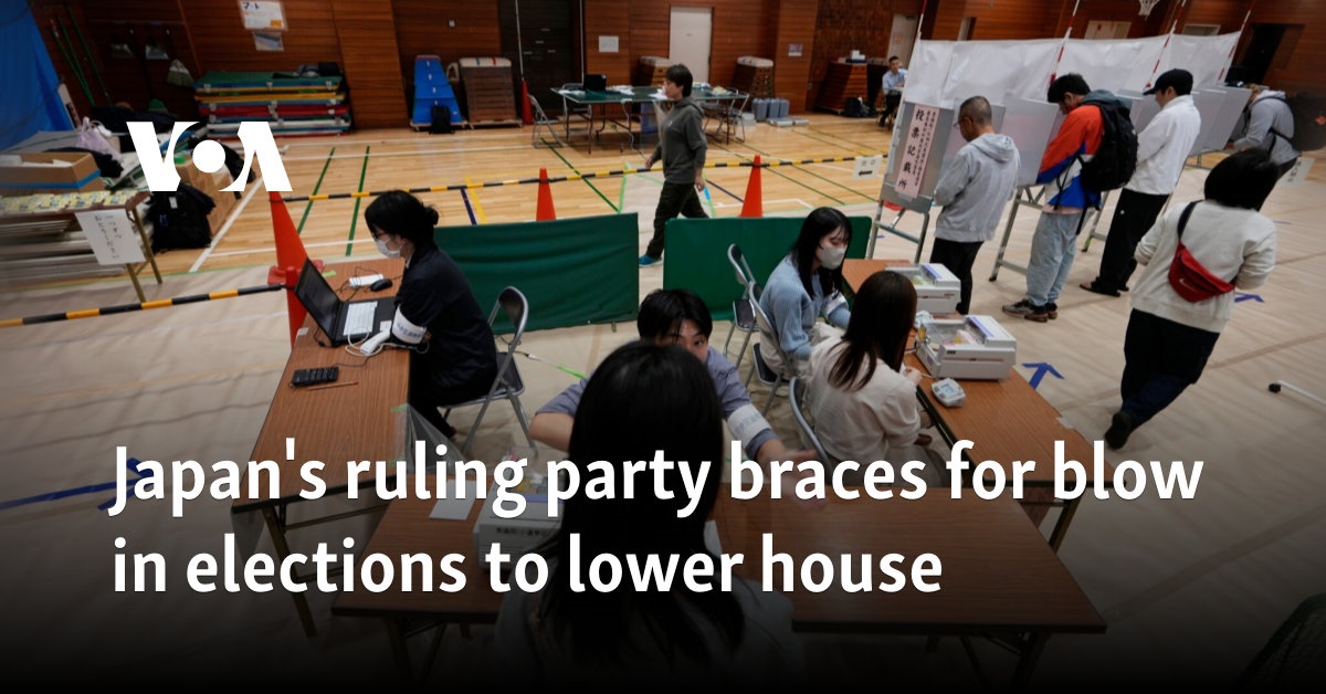 Japan's ruling party braces for blow in elections to lower house