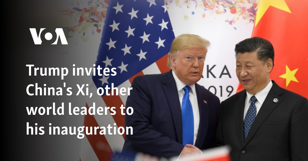 Trump invites China’s Xi, other world leaders to his inauguration