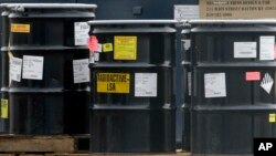 미국 유타주 관련시설에서 처리를 앞둔 방사능 폐기물. (자료사진)