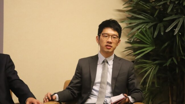 “香港众志”常委罗冠聪 (美国之音/张富杰)