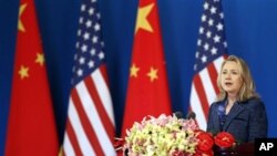 U.S. Secretary of State Hillary Rodham Clinton speaks during the opening of the U.S.- China Strategic and Economic Dialogue. (file) 