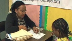 Shirley Mickel volunteers at a Washington elementary school twice a week