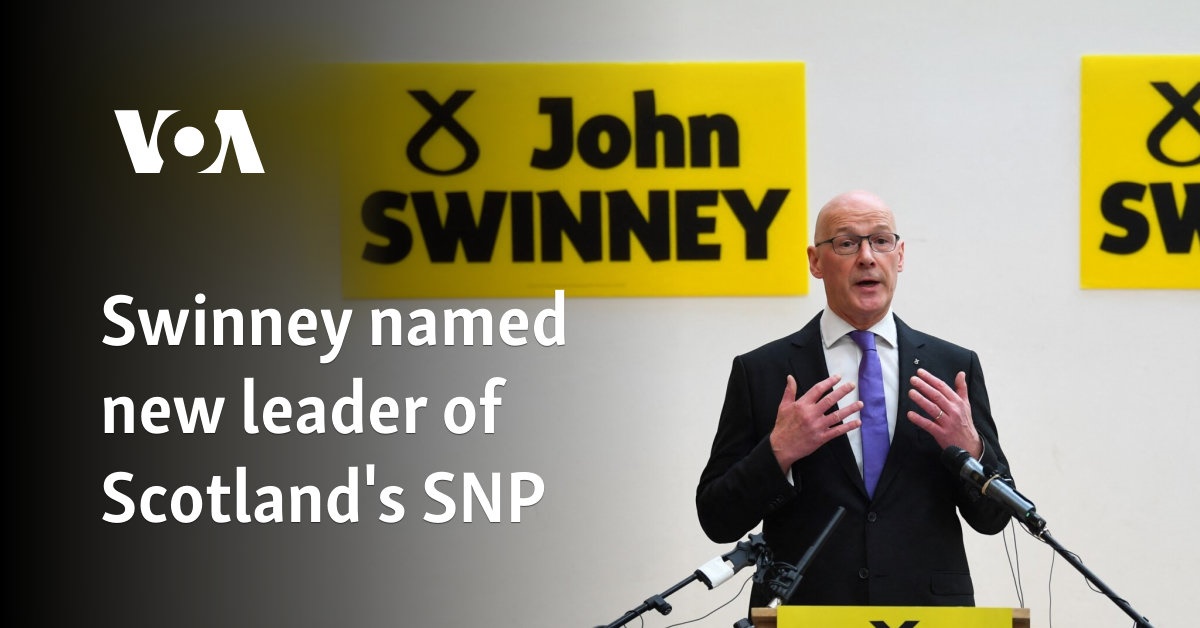 Swinney named new leader of Scotland's SNP