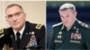 کرتیس اسکاپاروتی ژنرال ارتش آمریکا و فرمانده ناتو (چپ)، و والری گراسیموف رئیس ستاد مشترک ارتش روسیه 