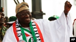 FILE - Nigeria's President Goodluck Jonathan.