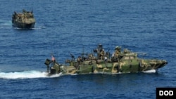 Tư liệu - Tàu của Hải quân Mỹ trên Biển Ả-rập vào năm 2012 (Ảnh: Bộ Quốc phòng Mỹ)