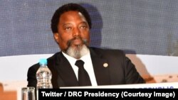 Le président congolais Joseph Kabila, lors du 38e sommet de la Communauté de développement de l'Afrique australe (SADC) à Windhoek, Namibie, 17 août 2018. (Twitter/Présidence RDC)