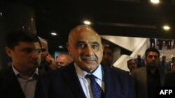 FILE - Iraqi Prime Minister Adel Abdul Mahdi in Baghdad.