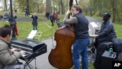 The Yosvany Terry Quartet performs at the inaugural Jazz & Colors Festival, Nov. 10, 2012, in New York's Central Park.