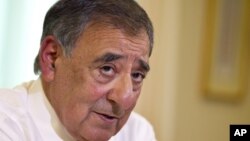 Defense Secretary Leon Panetta is interviewed by The Associated Press, Aug. 13, 2012, at the Pentagon. 