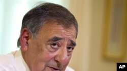 Defense Secretary Leon Panetta is interviewed by The Associated Press, Aug. 13, 2012, at the Pentagon. 
