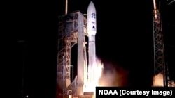 The GOES-R weather satellite at its launch