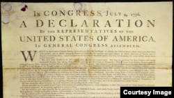 ABŞ-ın Müstəqillik Bəyannaməsinin ilk nəşr olunmuş nüsxəsi