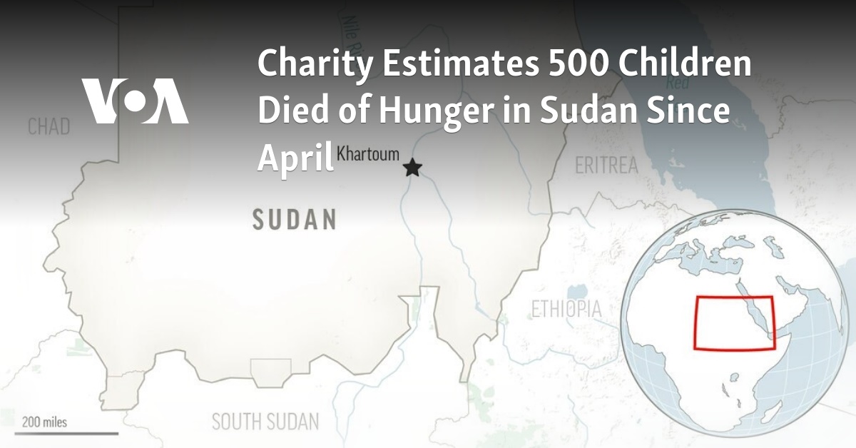 Charity Estimates 500 Children Died of Hunger in Sudan Since April