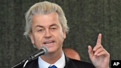FILE - Far-right Dutch politician Geert Wilders.