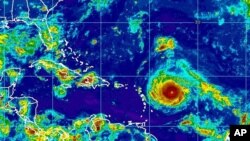 Imagen de satélite del huracán Irma.