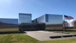 The National Museum of the United States Army is pictured on Tuesday, Nov. 10, 2020, in Fort Belvoir, Va. The museum opens Wednesday, Nov. 11 after more than a decade of planning and fundraising. (AP Photo/Matthew Barakat)