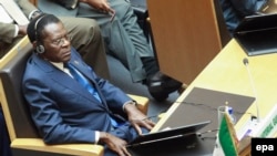 Le Président de la Guinée équatoriale Teodoro Obiang Nguema Mbasogo lors du 26e sommet de l'Union africaine à Addis-Abeba, Ethiopie, 31 janvier 2016. 