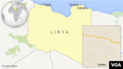 Map of Qubba, Libya