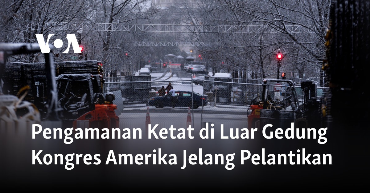 Pengamanan Ketat di Luar Gedung Kongres Amerika Jelang Pelantikan