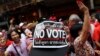 حکومت مخالف مظاہرین نے انتخابات تعطل میں ڈال دیے